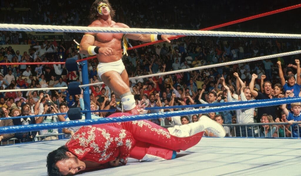 Ultimate Warrior Destroys Honky Tonk Man