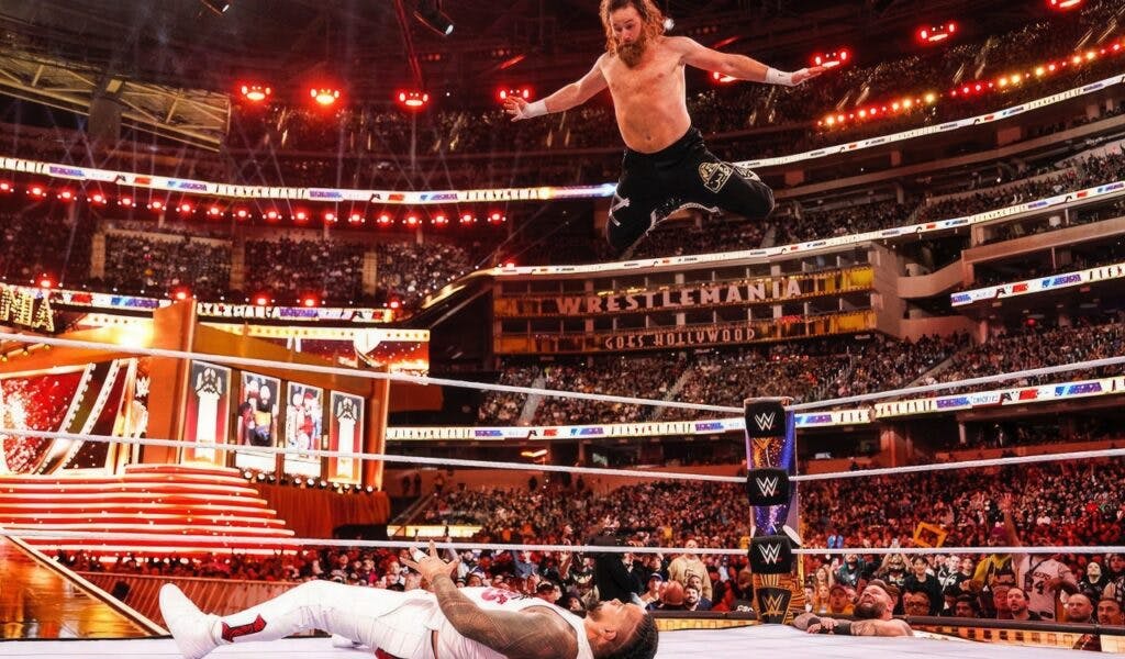 Sami Zayn & Jey Uso In WrestleMania Tag Team Title Match - WM39