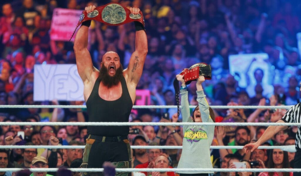 Braun Strowman & Nicholas Win RAW Tag Titles - WrestleMania 34