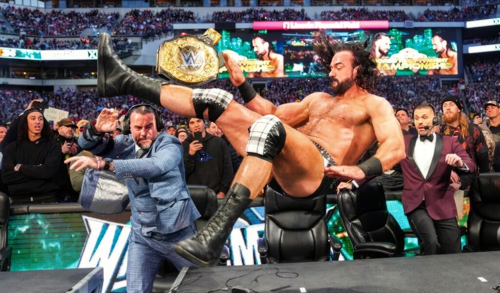 CM Punk Attacks Drew McIntyre - WrestleMania 40