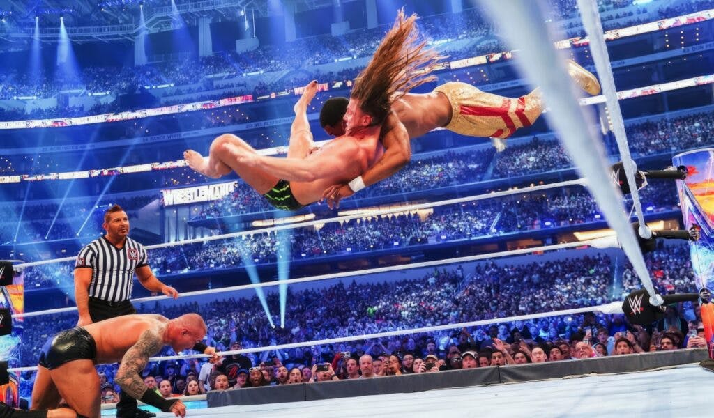 Riddle Hits RKO on Montez Ford - WrestleMania 38